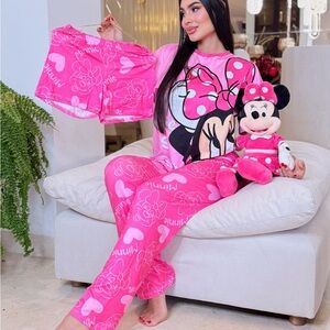 Minnie Mouse Pink Kids Pajama Set New